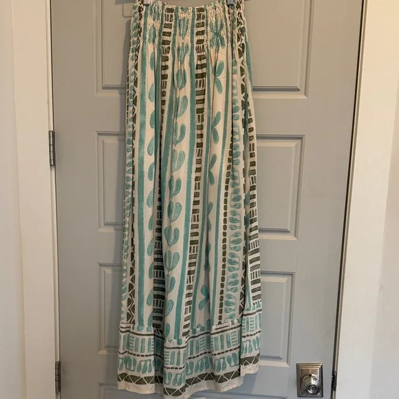 Dress Forum Teal and Cream Maxi Skirt - Picture 3 of 3